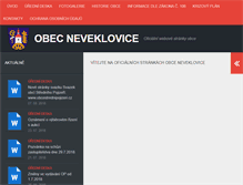 Tablet Screenshot of obec-neveklovice.cz